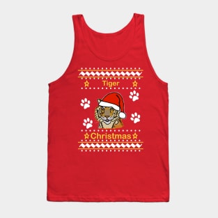 Tiger Christmas Sweater Tank Top